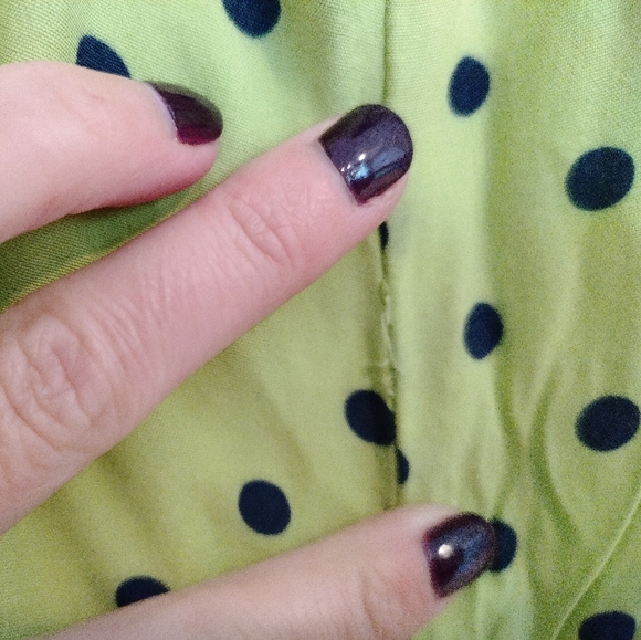 🌻 90s Faux Layered Maxi Dress Navy and Green - Picture 5 of 7